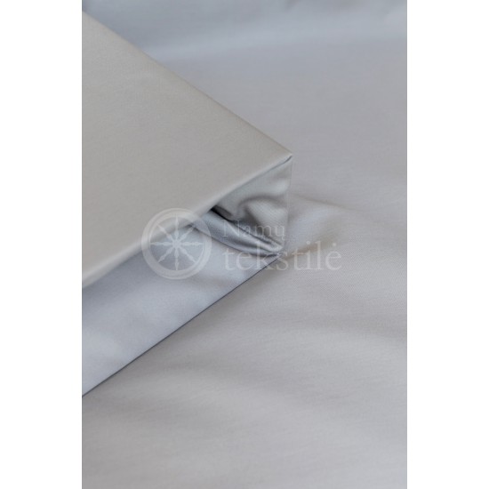 Satin fitted sheets (SILVER)